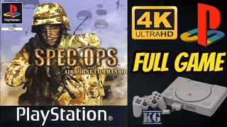 Spec Ops Airborne Commando  PS1  4K60ᶠᵖˢ UHD🔴  Longplay Walkthrough Playthrough Full Movie Game [upl. by Rahmann]