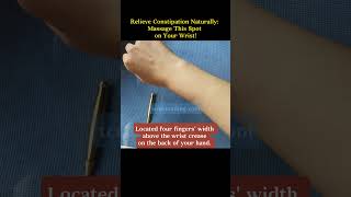 Relieve Constipation Naturally Massage This Spot on Your Wristconstipation ibs bloating guthe [upl. by Syhr]