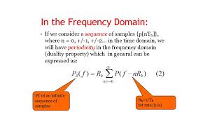 Nyquists Criterion for distortionless transmission [upl. by Ahtoelc]