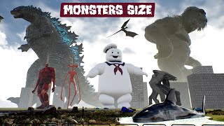 Monsters size comparison in real world 3D  How monster look in first person view [upl. by Letitia]