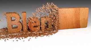 Blender Tutorial Wood Chipping Text Animation [upl. by Esinrahc]