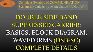 FOM DSBSC Receiver  Hindi Urdu  Communication System by Raj Kumar Thenua [upl. by Rramed]