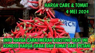 Kondisi Harga cabai merah hari ini 4 Mei 2024  Info harga tomat dan cabai saat ini di Jawa Timur [upl. by Eiramanit383]