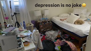 clean my depression room with me for ppl with depressionADHDwho are having a hard time [upl. by Arbmat401]