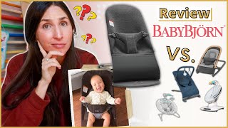 BABY BJORN BOUNCER REVIEW Worth It How To Use  Comparison To Maxi Cosi mamaRoo Baby Delight [upl. by Errick]