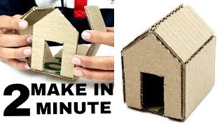 How to Make A Cardboard House With DimensionsIn 2 Minute [upl. by Ngo]