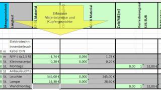 GAEB Leistungsverzeichnis mit Excel kalkulieren [upl. by Innor138]