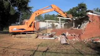 Bostick Building demo begins at Central State Hospital [upl. by Huckaby]