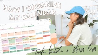 🗓How I Organize My Calendar  Task Batching Productivity Stressing Less [upl. by Eirotal]