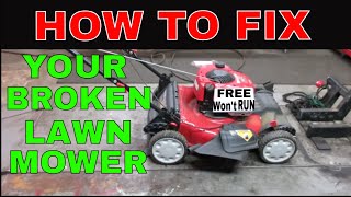 How To Restore A Junked Lawn Mower For Cheap [upl. by Eekcaj]