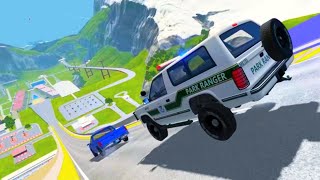 beamNG Drive jeu de voiture de course voiture de police camions bus crash test simulateur [upl. by Noli]