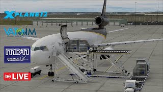 VATSIM LIVE Departing DFW for Ontario CA MD11 XPlane 12 [upl. by Emearg]