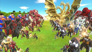 MARVEL KAIJU WAR  MARVEL TEAM vs KAIJU MONSTERS TEAM  Animal Revolt Battle Simulator [upl. by Eiramoj203]