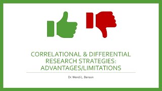 Correlational amp Differential Research Strategies Advantages amp Limitations [upl. by Rather]