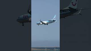 TUIfly Belgium Landing Lanzarote ACE from Brussels BRU [upl. by Brittne]