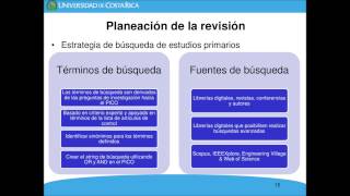 Revisiones Sistemáticas de Literatura en la Ingeniería de Software [upl. by Kev]