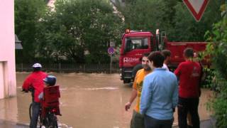 WEINGARTEN HOCHWASSER 15082011 ÜBERSCHWEMMUNG SCHERZACH [upl. by Blackwell]