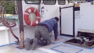 Lobster Boat RestorationNon Skid Deck [upl. by Chemush]