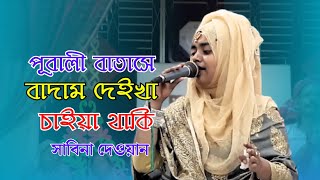 পূবালী বাতাসে বাদাম দেইখা চাইয়া থাকি  সাবিনা দেওয়ান  Pubali Batashe  Sabina Dewan  New Song [upl. by Snodgrass254]