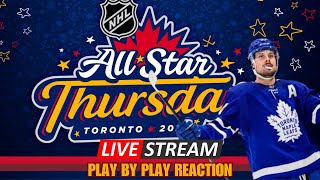 Live NHL AllStar Draft  PWHL 3 on 3  NHL AllStar Thursday events [upl. by Geithner]