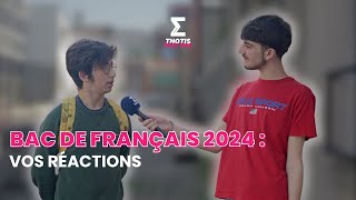 ORAL DU BAC DE FRANÇAIS 2024  VOS RÉACTIONS [upl. by Botnick]