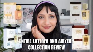 ENTIRE LATTAFA ANA ABIYEDH COLLECTION REVIEW  MIDDLE EASTERN ARABIAN PERFUMES simsquad [upl. by Meyer998]