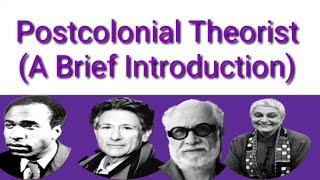 Postcolonial Theorists  A Brief Introduction [upl. by Grefer]