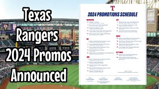 Texas Rangers Promos Schedule Released [upl. by Otnas]