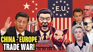 As EU Impose Tariffs on China EVs China Investigates EU Pork [upl. by Lowis205]