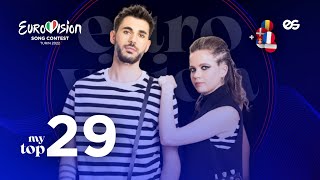 Eurovision 2022 Top 29 New 🇦🇹🇩🇰🇫🇷🇷🇴🇷🇸 [upl. by Acilgna]