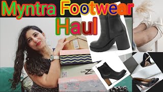 Myntra footwear haul women l Myntra footwear haul latest l Myntra footwear haul hindi review [upl. by Allebram]