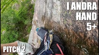 Placing all my gear amp running out I Andra Hand P2 5 Hallinden  POV Trad Climbing [upl. by Muriel]