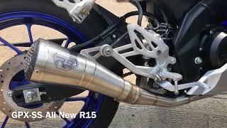 R9 Exhaust  GPXSS Series  Yamaha All New R15 [upl. by Adnirak]