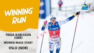 Karlsson goes solo to win 50 Mass at Holmenkollen  FIS Cross Country World Cup 2324 [upl. by Arod41]