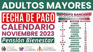 🔴4 NOVIEMBRE FECHA de PAGO ADULTOS MAYORES CALENDARIO📅 [upl. by Notyap214]