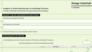 ELSTER ELSTERFORMULAR  Elster Online Steuererklärung ausfüllen  ANLAGE UNTERHALT [upl. by Tacy]