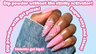 How to do dip powder nails without activator 💅🏾  skip the chemicals  Beginner Friendly 🤍 [upl. by Zilber]