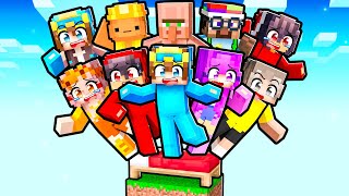 10 FRIENDS On ONE BEDWARS in Minecraft [upl. by Ricarda]