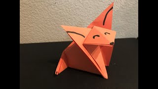 Easy Origami Fox for kids  Origami  Origami Animals  Paper art for children  折纸狐狸英语 [upl. by Suzy]