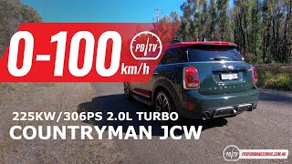 2020 MINI Countryman JCW 0100kmh amp engine sound [upl. by Dorolice]