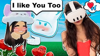 I FINALLY Told My Crush I LIKE Him ❤️ Roblox Vr Hands [upl. by Jadd]