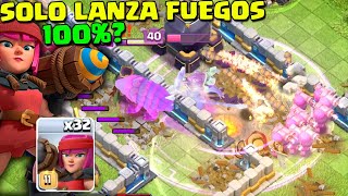 x32 LANZA FUEGOS para 100 en CLASH OF CLANS ¡NUEVA TROPA [upl. by Risser]