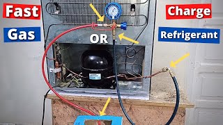 How To Charge GasRefrigerant In A Refrigerator  R134A Freon [upl. by Margherita]