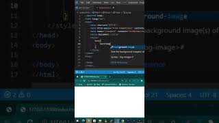 How to add background image in visual studio code shorts [upl. by Everrs]