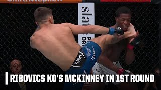 Esteban Ribovics HEADKICK KO on Terrance McKinney at UFCStLouis  ESPN MMA [upl. by Zat58]