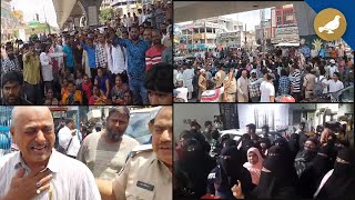 Hyderabad residents protest fearing demolition of houses by HYDRAA [upl. by Aiken659]