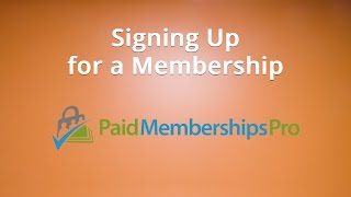 Paid Memberships Pro Tutorial 7 Signing up [upl. by Eneluqcaj]