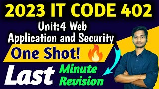 Last Minute Revision  Web application and security Class 10  IT CODE 402  CBSE Board Exam [upl. by Edylc]