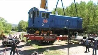 Catskill MT Railroad 407 crane move at Mt Tremper [upl. by Werdnael394]