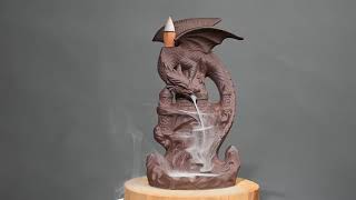 ceramic dragon backflow incense burner waterfall backflow incense [upl. by Portie]